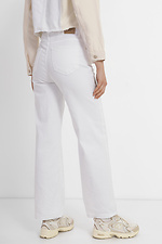 Gerade weiße Jeans mit hoher Taille  4014602 Foto №3