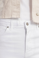 Gerade weiße Jeans mit hoher Taille  4014602 Foto №4