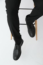 Кожаные классические туфли черного цвета  4205602 фото №2