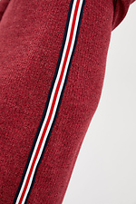 Трикотажная юбка миди SLAVA-S длиной ниже колен с разрезом сзади и боковыми лампасами Garne 3039603 фото №5