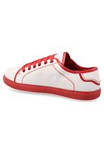 Weiße Red Smith Sneakers mit roten Schnürsenkeln Las Espadrillas 4012603 Foto №2