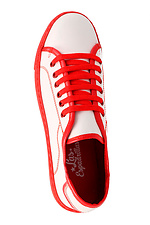 Weiße Red Smith Sneakers mit roten Schnürsenkeln Las Espadrillas 4012603 Foto №3