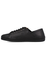 Черные летние кеды прошитые на низком ходу Las Espadrillas 4101603 фото №2