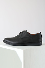 Кожаные классические туфли черного цвета  4205603 фото №3
