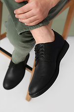 Шкіряні класичні туфлі чорного кольору  4205603 фото №4