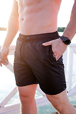 Herren Strand Badeshorts zum Baden und Schwimmen Schwarz Without 8049603 Foto №4