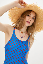 Blue one-piece swimsuit in a small print GERA 4040604 photo №2