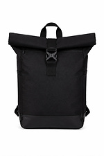 Black "Without Basic" rolltop backpack, urban backpack for 15.6-inch laptop, for school and work. Without 8056604 photo №1