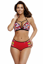 Separate swimsuit: push-up bra with decorative straps, high panties with open barrels Marko 4023605 photo №2