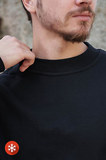 Isoliertes Fleece-Sweatshirt für Männer mit Fight-Aufdruck in Schwarz Without 8055608 Foto №6