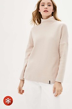 Warm oversized sweater LYSSI skin color with a high neck Garne 3037609 photo №1