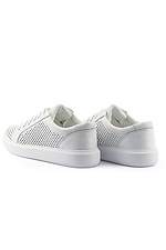 Women's leather platform perforated sneakers  8018609 photo №3