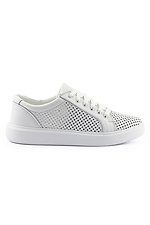 Women's leather platform perforated sneakers  8018609 photo №4