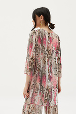 Chiffon summer tunic with slits and long sleeves Garne 3038610 photo №4