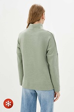 Warm oversized jacket LYSSI green color with a high neck Garne 3037611 photo №4