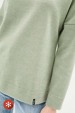 Warme übergroße Jacke LYSSI in grüner Farbe mit Stehkragen Garne 3037611 Foto №5