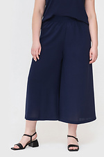 Широкая юбка-брюки GRACE из габардина синего цвета Garne 3040611 фото №1