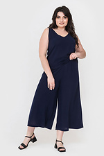 Широкая юбка-брюки GRACE из габардина синего цвета Garne 3040611 фото №2