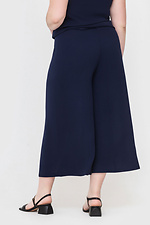 Широкая юбка-брюки GRACE из габардина синего цвета Garne 3040611 фото №3
