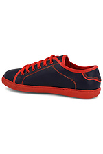 Tommy Smith black leatherette sneakers with red laces Las Espadrillas 4012611 photo №2