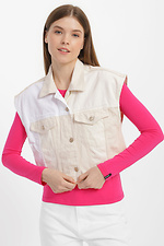 Oversized denim short sleeveless vest  4014611 photo №1