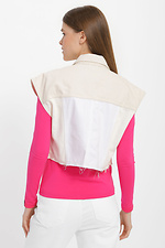 Oversized denim short sleeveless vest  4014611 photo №3