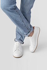 White leather sneakers for men  4205611 photo №1