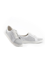 Women's leather platform perforated sneakers  8018611 photo №2