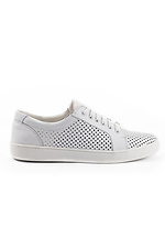 Women's leather platform perforated sneakers  8018611 photo №3