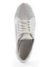 Women's leather platform perforated sneakers  8018611 photo №4