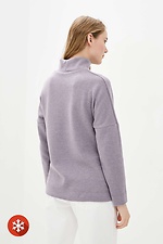 Warm oversized jacket LYSSI purple color with a high neck Garne 3037612 photo №4