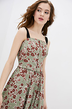 TOMA short chiffon top with wide shoulder straps in floral print Garne 3036613 photo №1