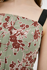 TOMA short chiffon top with wide shoulder straps in floral print Garne 3036613 photo №3