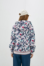 Sports bomber jacket made of raincoat fabric with a lurex hood and knitted cuffs Garne 3039613 photo №6