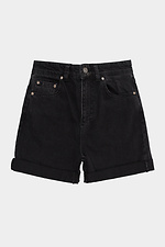 Black high top women's shorts with cuffs  4014615 photo №5