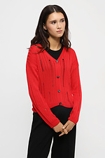 Women's red cardigan.  4038615 photo №1
