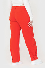 Широкие коттоновые штаны BAGGI красного цвета завышенной посадки Garne 3040616 фото №4