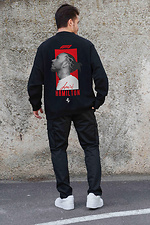 Isoliertes Sweatshirt in Übergröße für Herren mit Fleece-Aufdruck Hamilton Schwarz Without 8055616 Foto №2