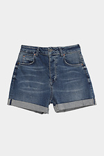 Blue high top women's shorts with cuffs  4014617 photo №5