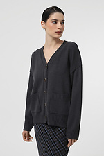 Women's cardigan, dark gray.  4038617 photo №1