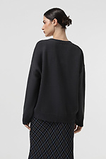 Women's cardigan, dark gray.  4038617 photo №3