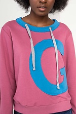 Трикотажний светр EDZHE в спортивному стилі рожевого кольору Garne 3035618 фото №2