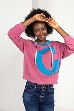 Трикотажний светр EDZHE в спортивному стилі рожевого кольору Garne 3035618 фото №6