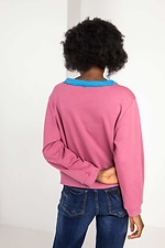 Трикотажний светр EDZHE в спортивному стилі рожевого кольору Garne 3035618 фото №8