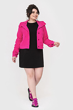 Короткая вельветовая куртка MYLIE розового цвета с капюшоном Garne 3040619 фото №2