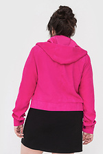 Короткая вельветовая куртка MYLIE розового цвета с капюшоном Garne 3040619 фото №3