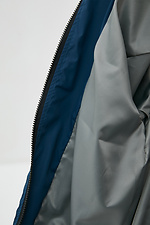 Sportowa kurtka bomber z niebieskiej tkaniny przeciwdeszczowej z kapturem Garne 3039620 zdjęcie №5