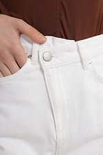 Бежевые женские короткие шорты из качественного коттона  4014620 фото №4