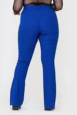 Стрейчевые брюки MIRRA завышенной посадки синего цвета Garne 3040621 фото №3