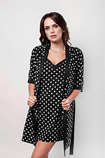 Short home dressing gown with polka dots L'amore 4026621 photo №2